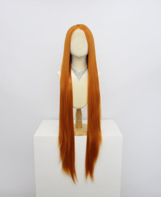 Zane-Orange Lace Frontal Synthetic Wigs