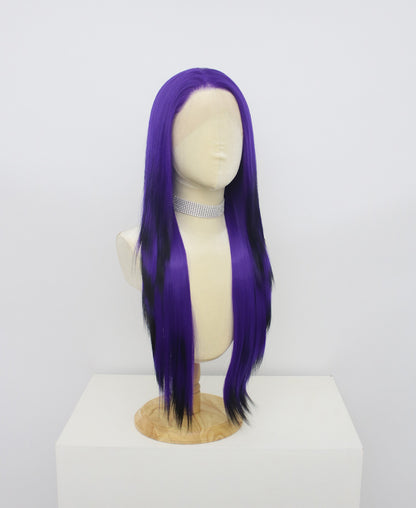 MGW-WM-Purple And Black Lace Frontal Synthetic Wigs