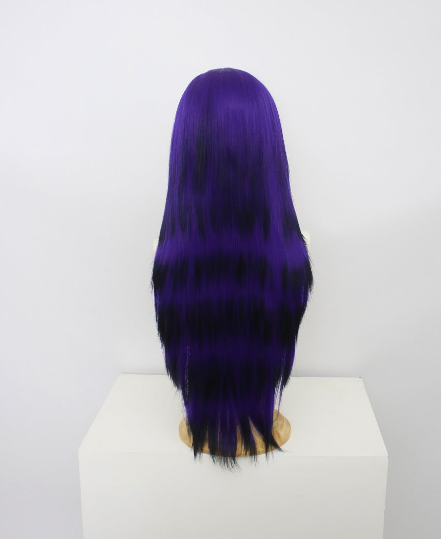 MGW-WM-Purple And Black Lace Frontal Synthetic Wigs